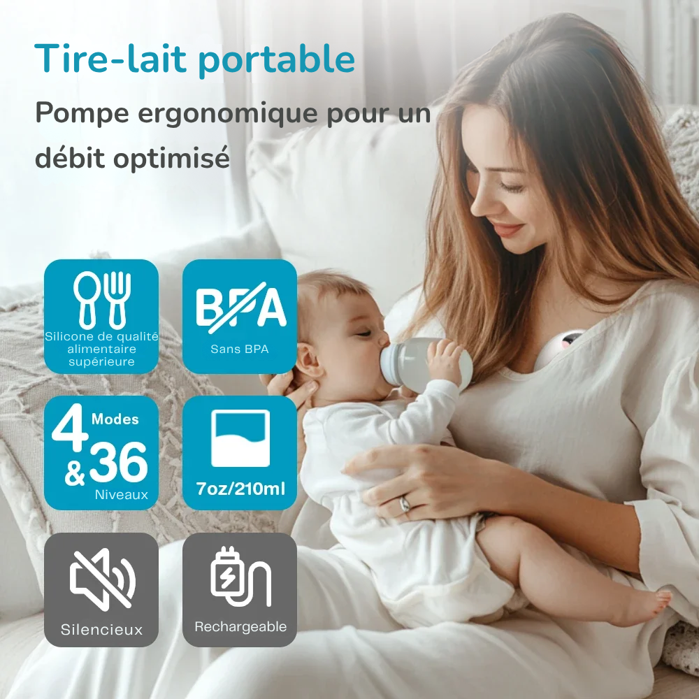 Tire-Lait Électrique Portable, Affichage LED - visuel 4
