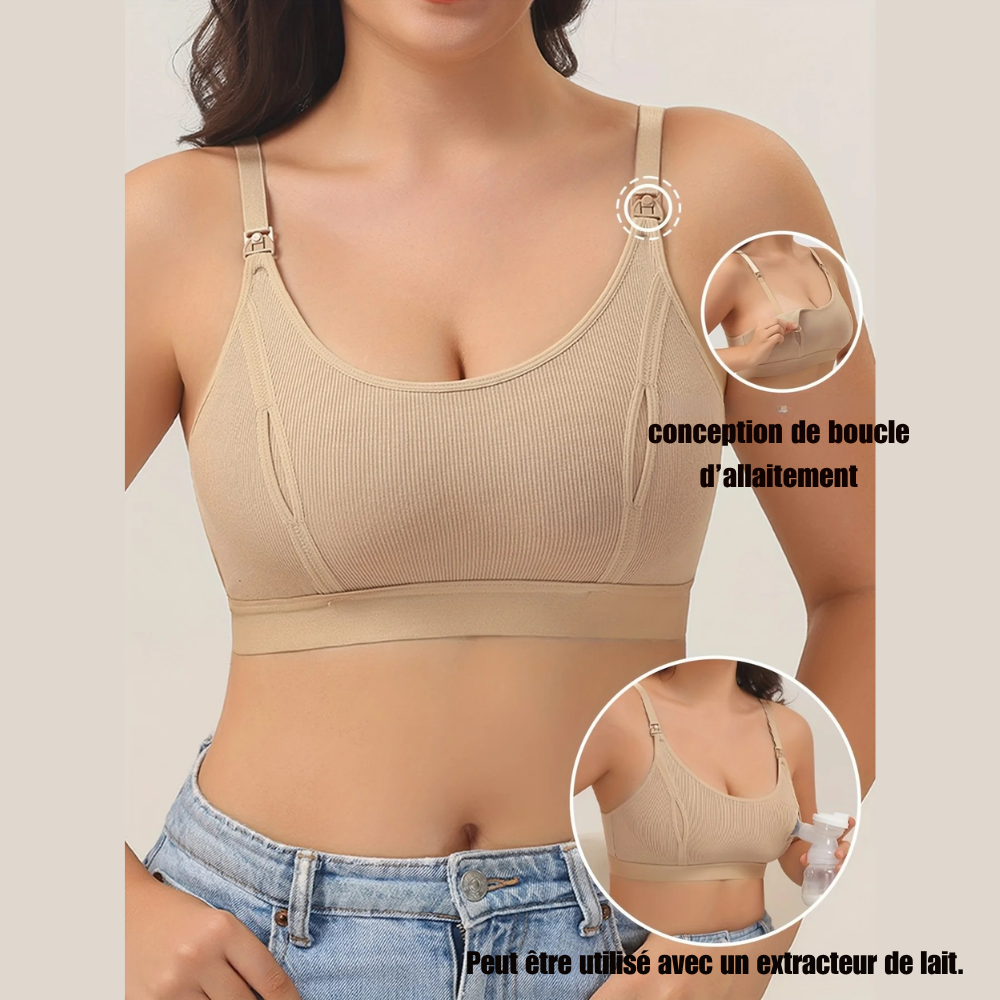 Soutien-gorge d'allaitement sans armatures, compatible tire-lait - visuel 5