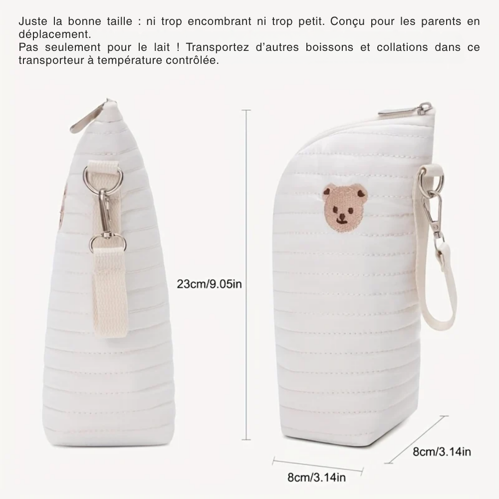 Sac Chauffe-Biberon Isotherme Rose - Voyage & Sorties - visuel 4