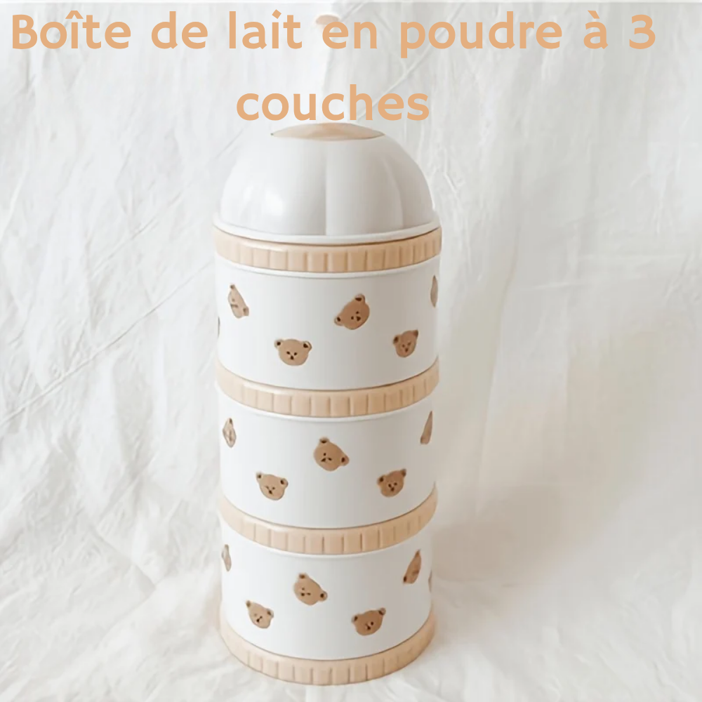 Distributeur de lait en poudre nomade multi-compartiments - Ours