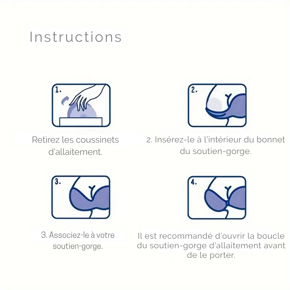 Coussinets d'allaitement lavables - Lot de 6 à 30 pièces - visuel 4
