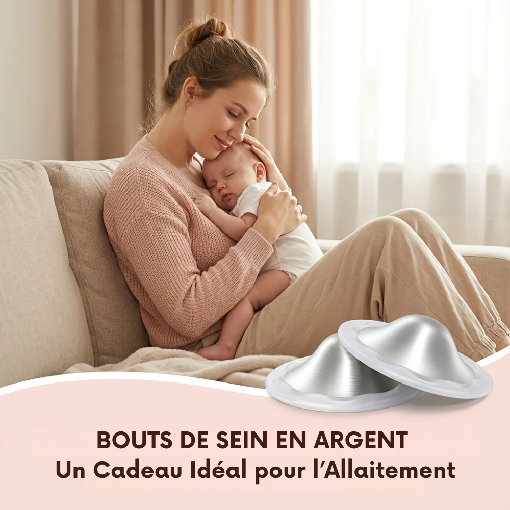 Bouts de Sein en Argent Maxi avec Anneaux de Protection - visuel 5