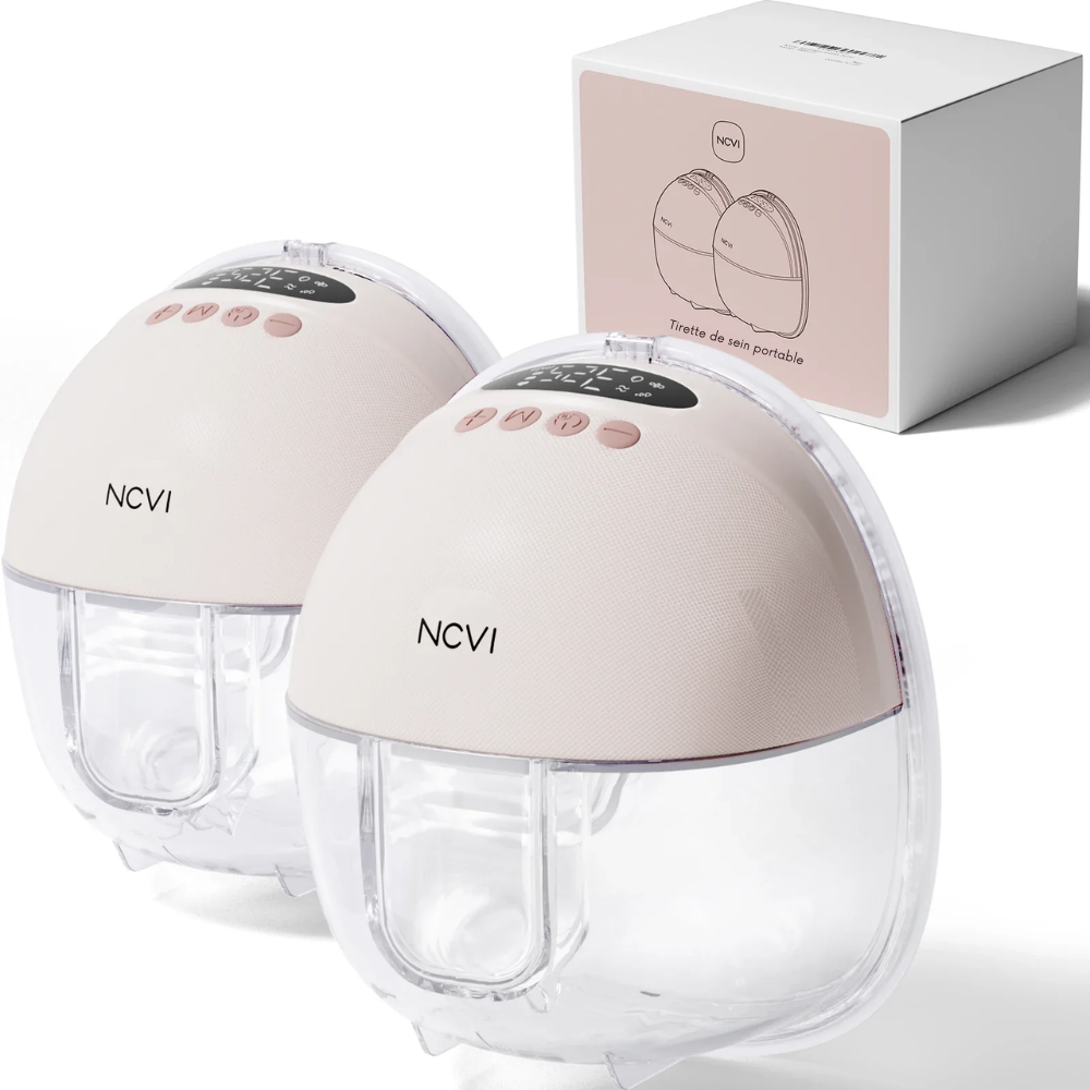 Tire-Lait Électrique NCVI, Mains Libres, Sans Fil - x2 Roses