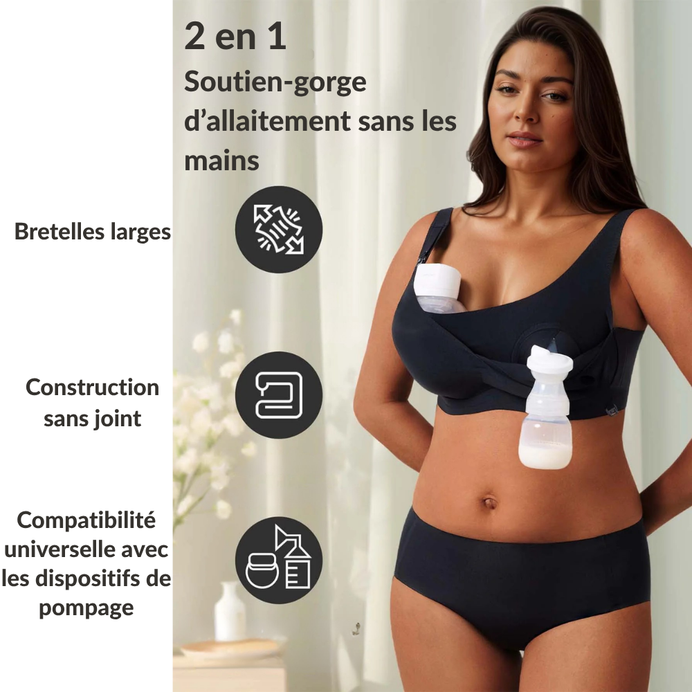Soutien-Gorge de Pompage Mains Libres, Double Couche
