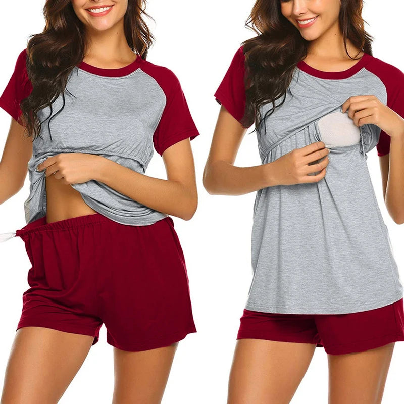 Pyjama de Maternité d'Été 3XL, Vêtement d'Allaitement