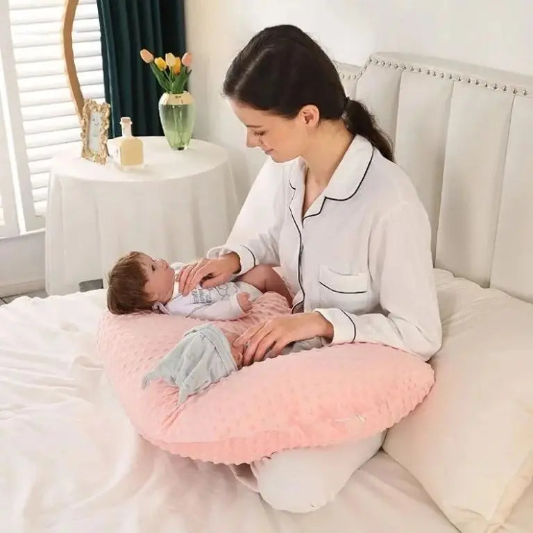 Oreiller d'Allaitement Bébé Doudou en Velours
