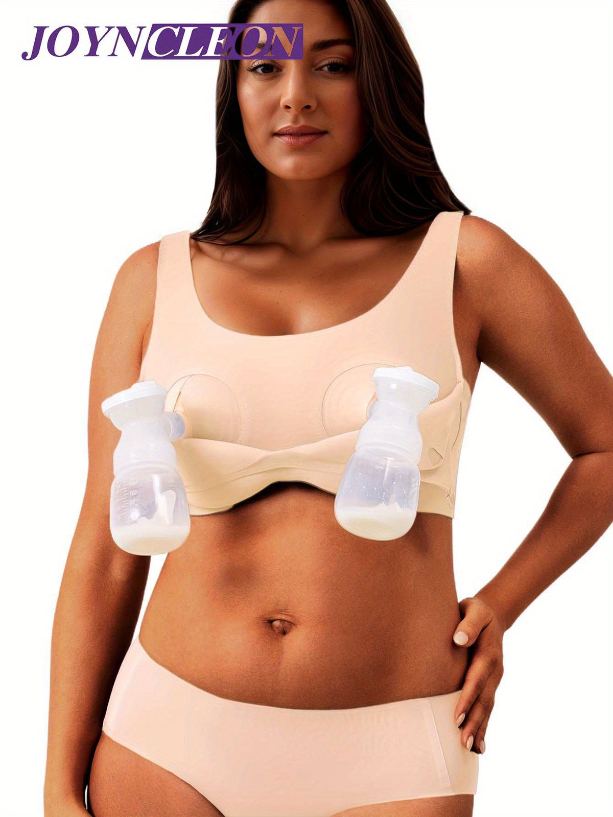 Soutien-Gorge de Pompage Mains Libres, Double Couche - Abricot / S