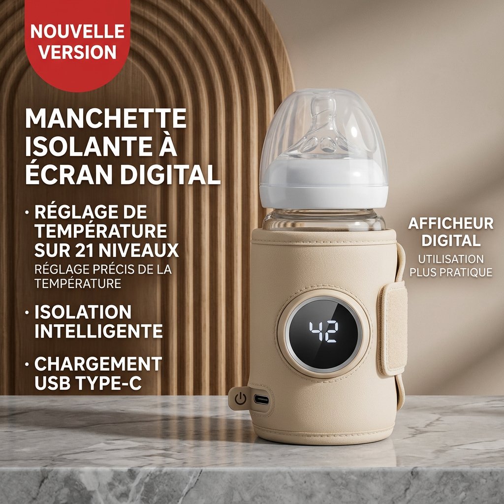 Nouvelle version - manchette isolante à écran digital