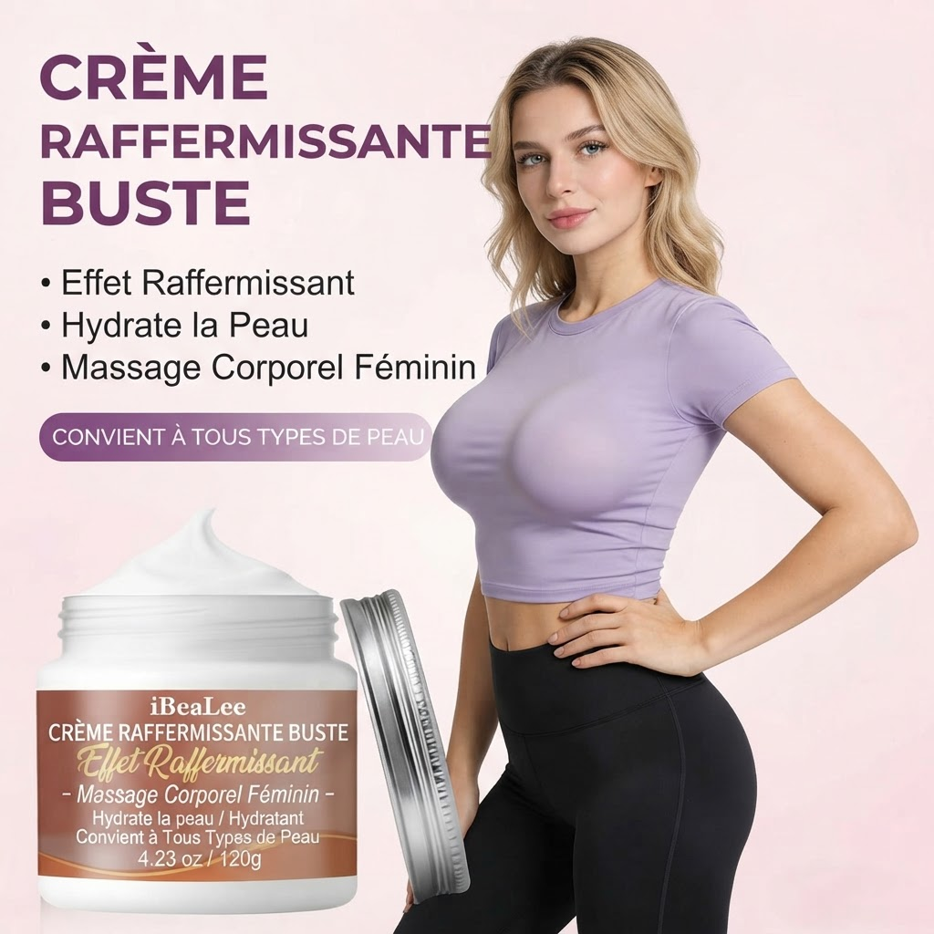 Creme Raffermissante Buste - femme blonde t-shirt lavande, Effet Raffermissant Hydrate la Peau Massage Corporel Feminin FR
