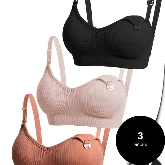 Lot de 3 bralettes d'allaitement