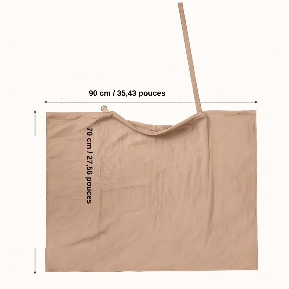 Foulard de soin en gaze - cotes en français