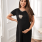 Chemise de Nuit d'Allaitement Manches Courtes - visuel 2