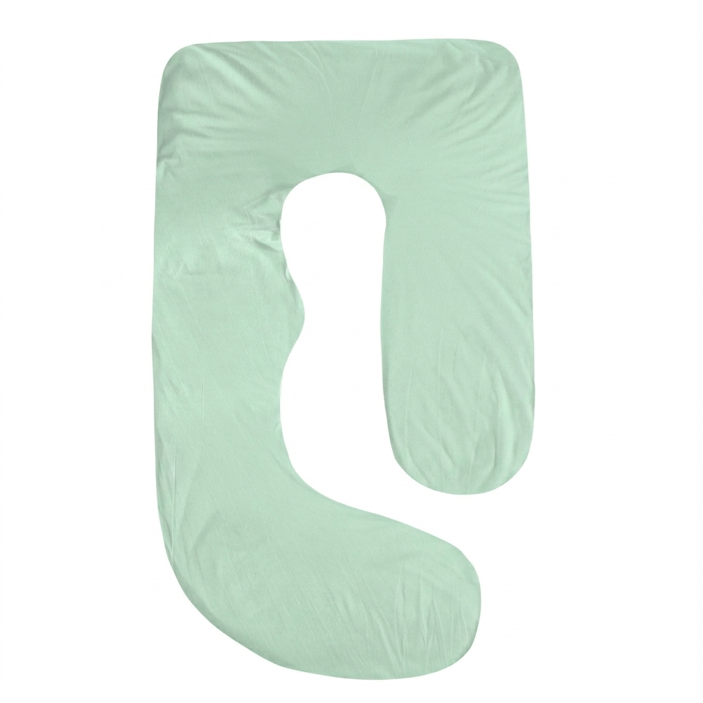 Taie d'Oreiller Grossesse Forme J, Rafraîchissante - Vert