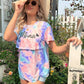 T-Shirt d'Allaitement Tie-Dye Imprimé Lettres - visuel 3