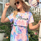 T-Shirt d'Allaitement Tie-Dye Imprimé Lettres - visuel 2