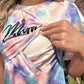 T-Shirt d'Allaitement Tie-Dye Imprimé Lettres