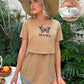 T-Shirt d'Allaitement Manches Courtes Imprimé Lettres