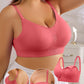 Soutien-Gorge Sans Armatures Grande Taille, Bretelles Amovibles - Rose / 4XL