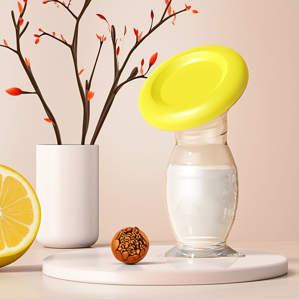 Tire-Lait avec Couvercle, Ventouse Intégrée - Jaune