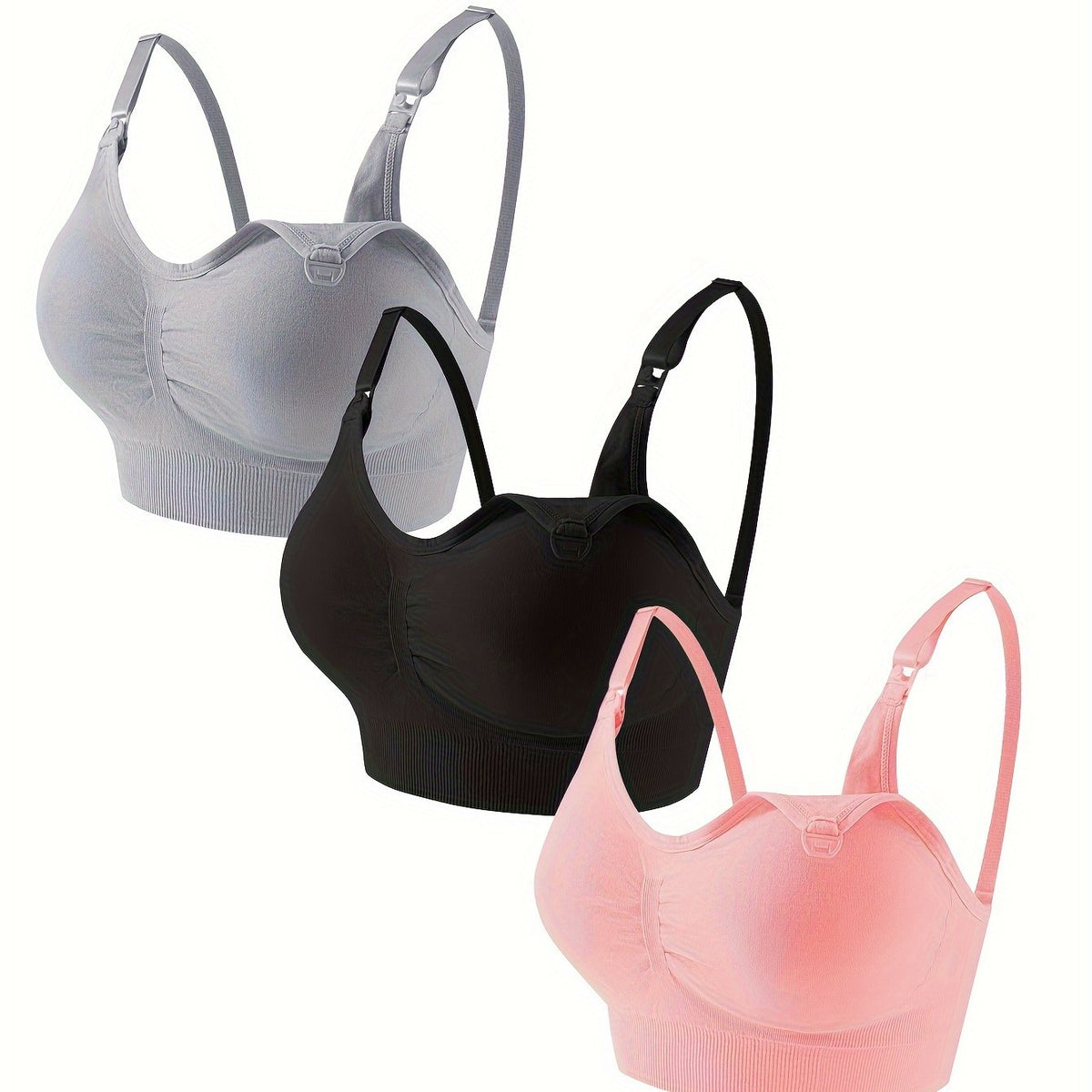 Ensemble Soutien-Gorge de Maternité, Trois Pièces - Couleur Mélangée D / S