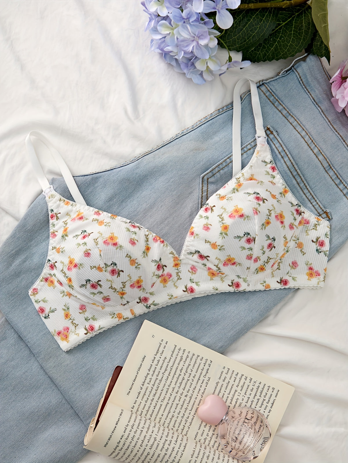 Soutien-Gorge d'Allaitement Imprimé Floral, Sans Armature - visuel 4