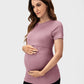 T-Shirt de Soin pour Femmes Enceintes - Gris Rosé Pâle / L