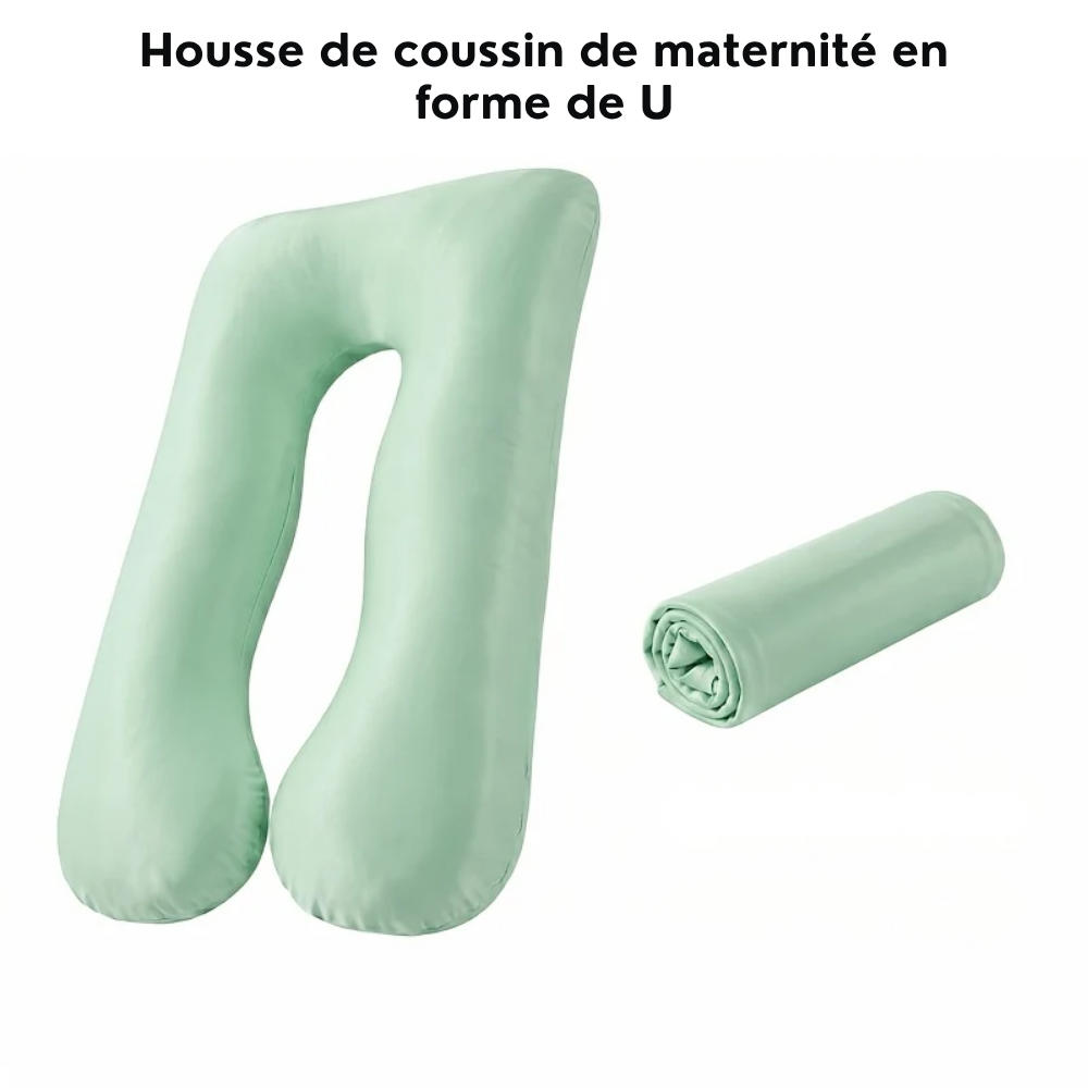 Taie d'Oreiller de Grossesse Forme U, Toucher Doux - Vert