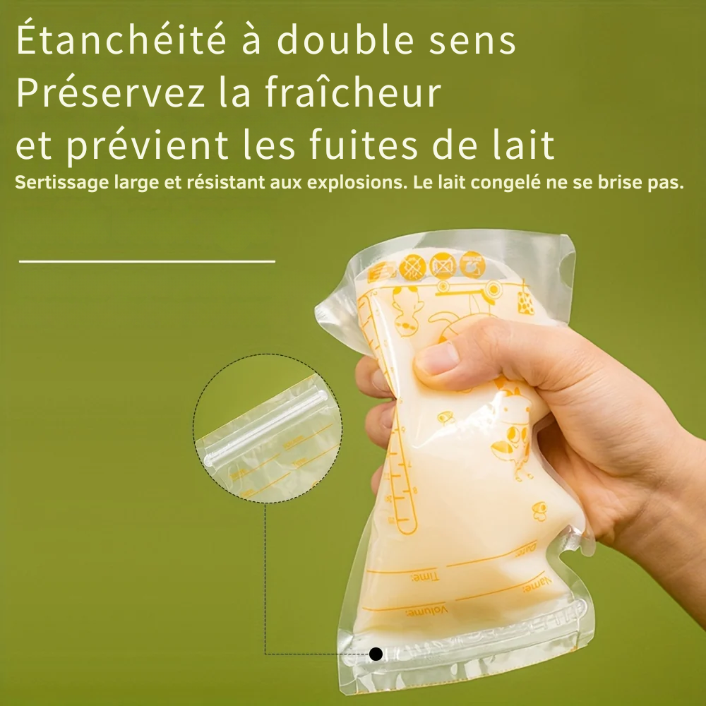 Sacs de Conservation de Lait Maternel 240ml x100 - visuel 3