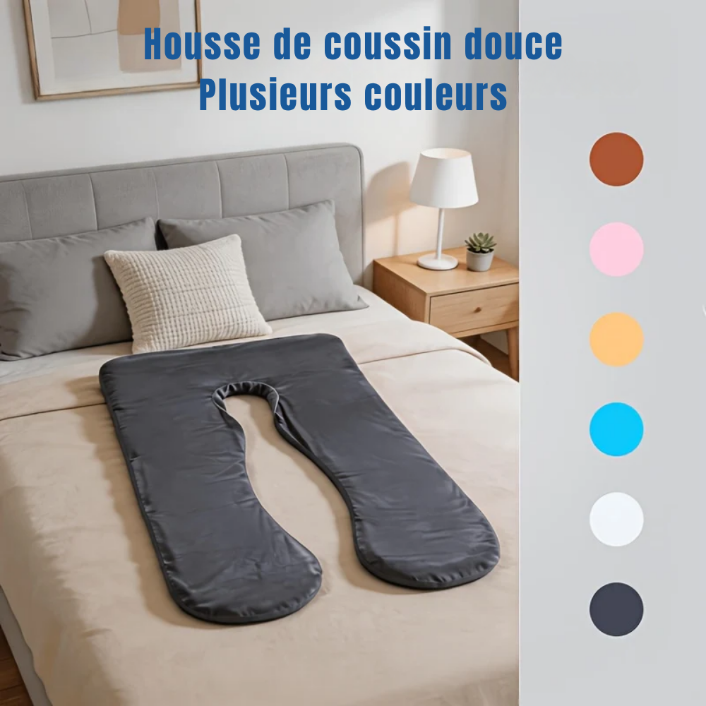 Housse de coussin de grossesse en U – douce et respirante