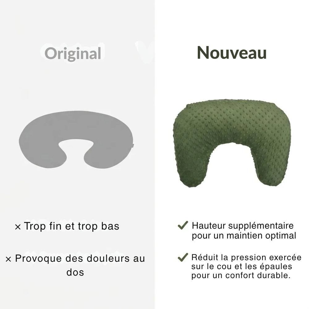 Coussin d'allaitement XL rehaussé - grand soutien - visuel 3