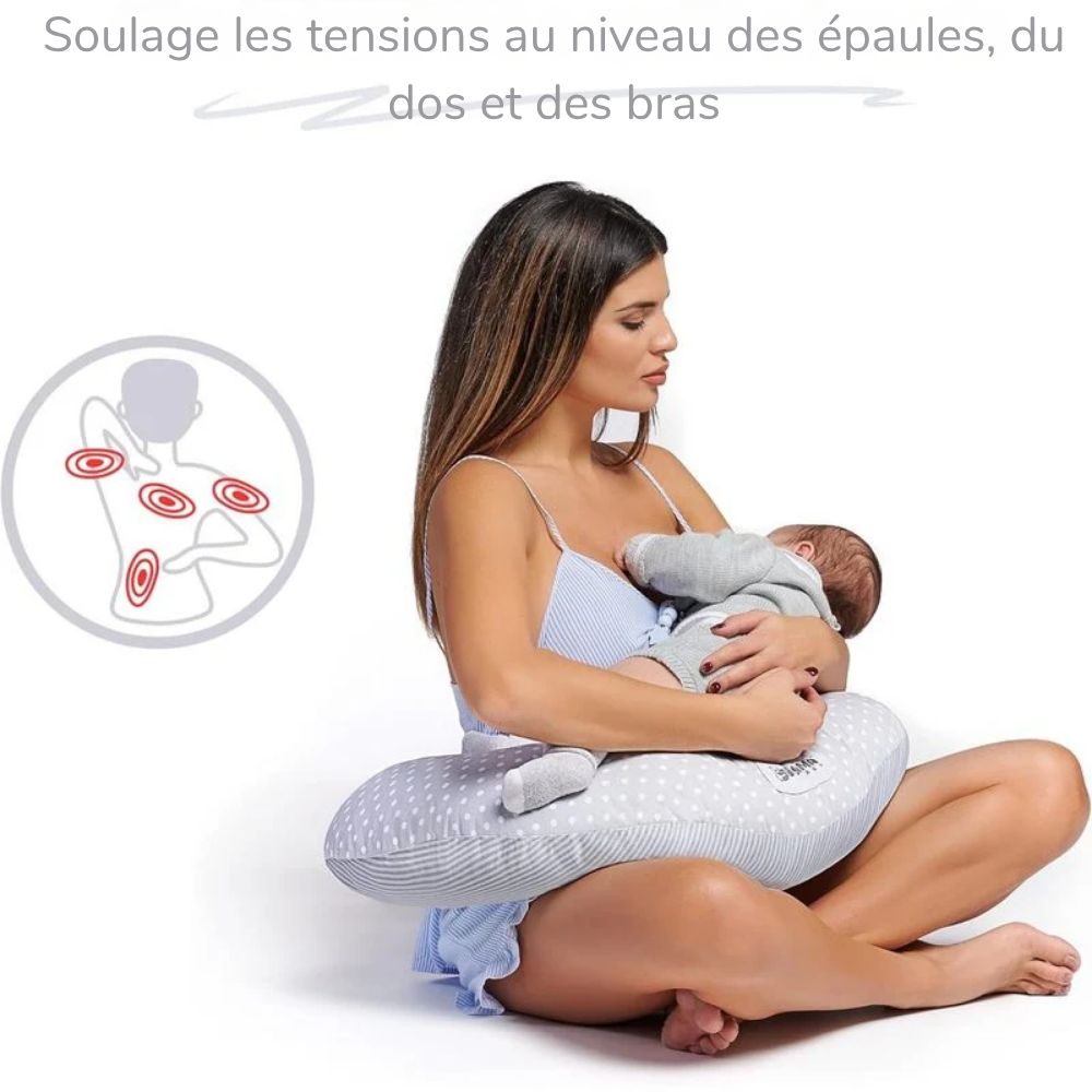 Oreiller d'Allaitement Petit avec 2 Taies 100% Coton - visuel 2
