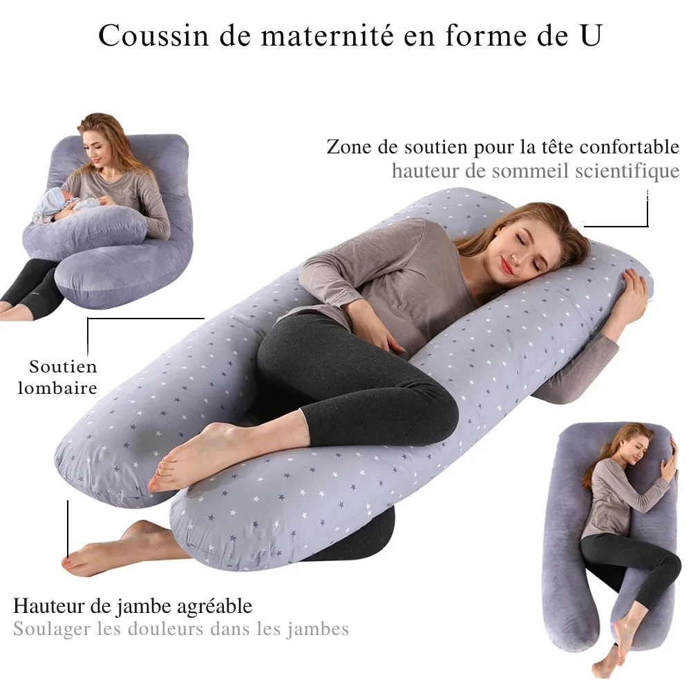 Oreiller de Grossesse 130x70cm, Soutien Lombaire - visuel 2
