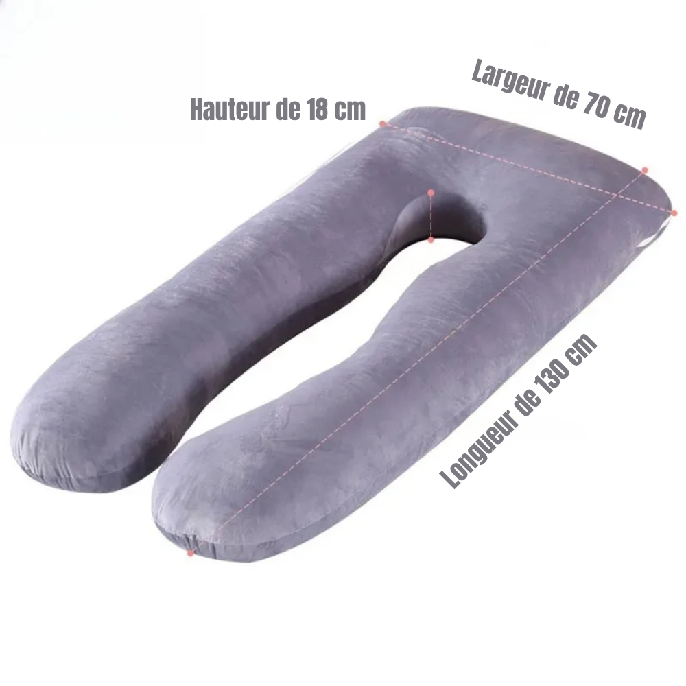 Oreiller de Grossesse 130x70cm, Soutien Lombaire - visuel 4