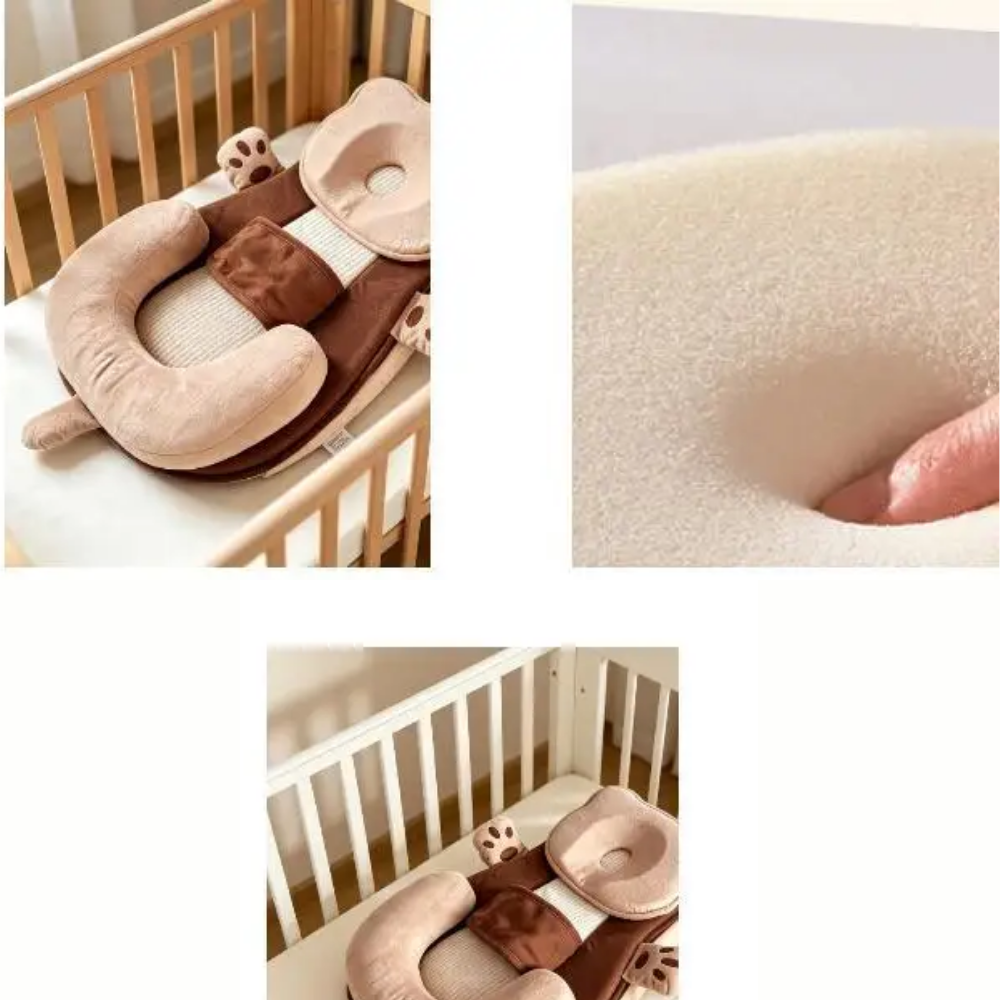Oreiller anti-reflux incliné bébé, housse coton doux 0-6 mois