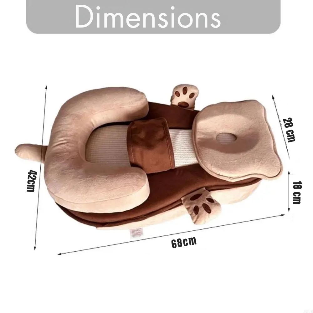 Oreiller anti-reflux incliné bébé, housse coton doux 0-6 mois - visuel 4