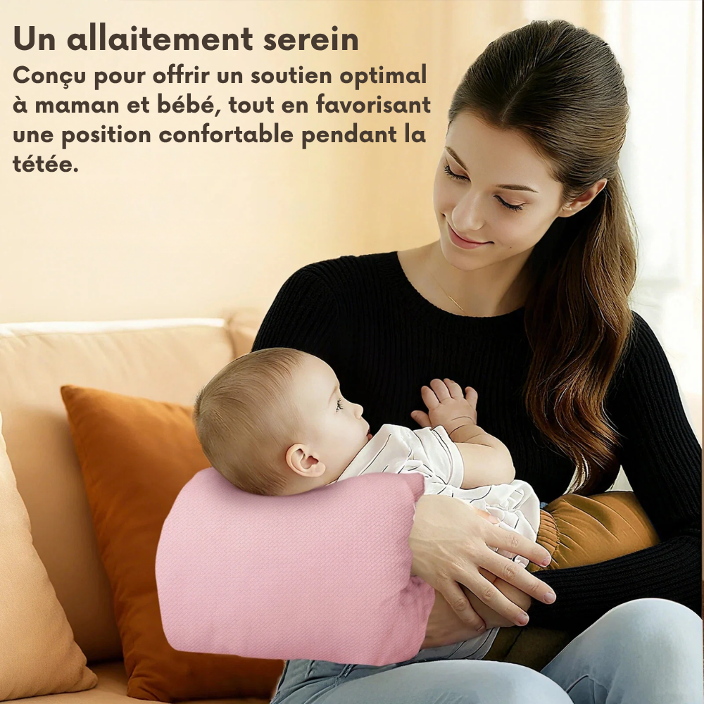 Oreiller d'allaitement peluche bras chauds, coussin de lactation - visuel 2