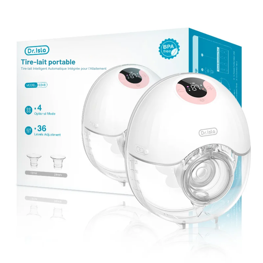 Tire-Lait Électrique Portable, Affichage LED - Rose
