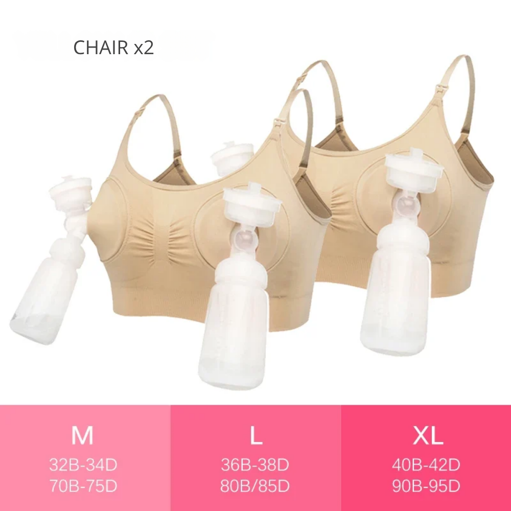Soutien-Gorge de Maternité pour Tire-Lait - 2 x Chair / L