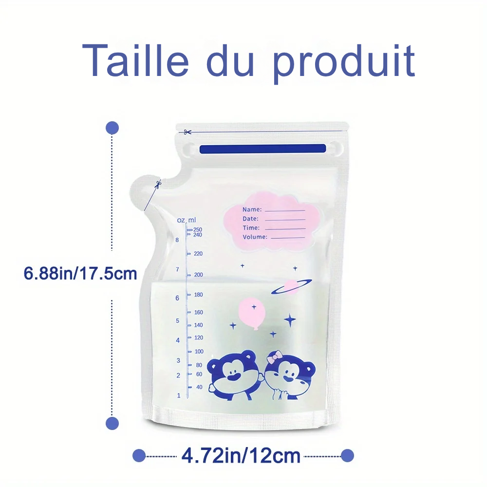 Sachets de conservation de lait maternel 250 ml – Lot de 30 à 100