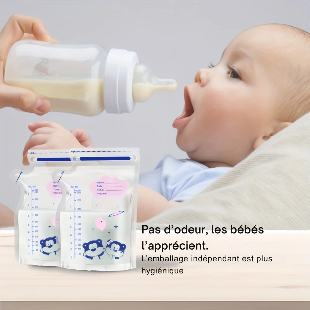 Sachets de conservation de lait maternel 250 ml – Lot de 30 à 100 - visuel 2