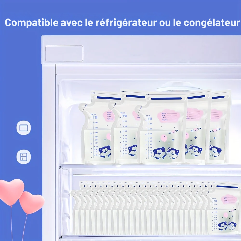 Sachets de conservation de lait maternel 250 ml – Lot de 30 à 100 - visuel 4