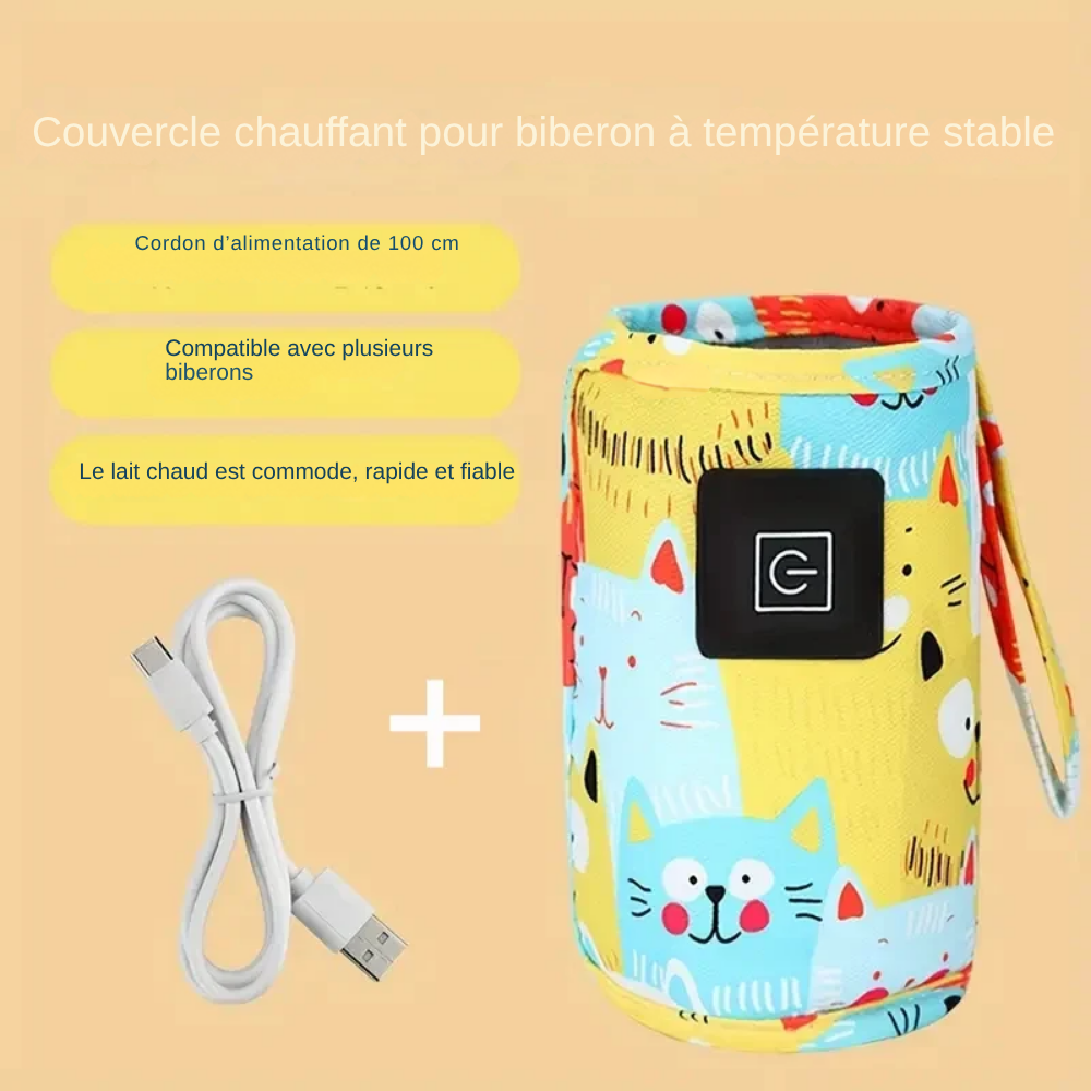 Chauffe-biberon USB avec sac isotherme pour poussette - Style B / USB