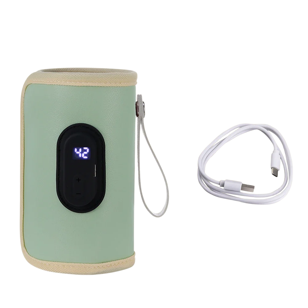 Chauffe-lait bébé USB portable pour voiture et sorties - Vert