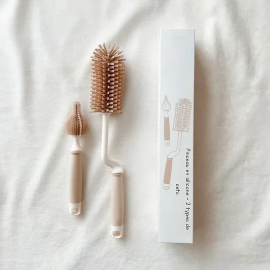 Brosse Longue pour Biberon et Tétine - Nettoyage Silicone