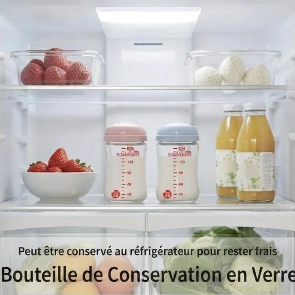Biberon de Stockage en Verre pour Lait Maternel 160ml - visuel 4