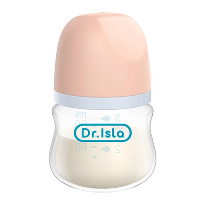 Biberon en Verre Col Large Anti-Coliques Sans BPA - Rose - 90ML