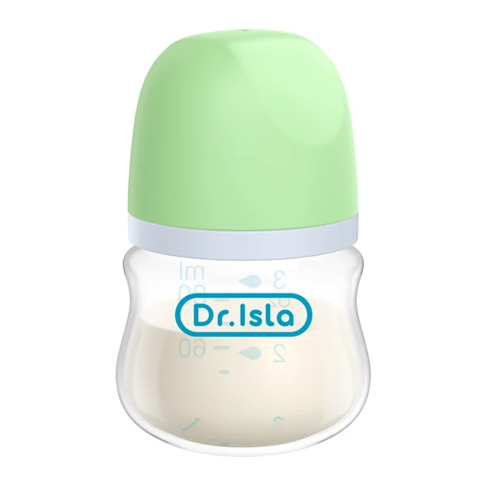 Biberon en Verre Col Large Anti-Coliques Sans BPA - Vert - 90ML