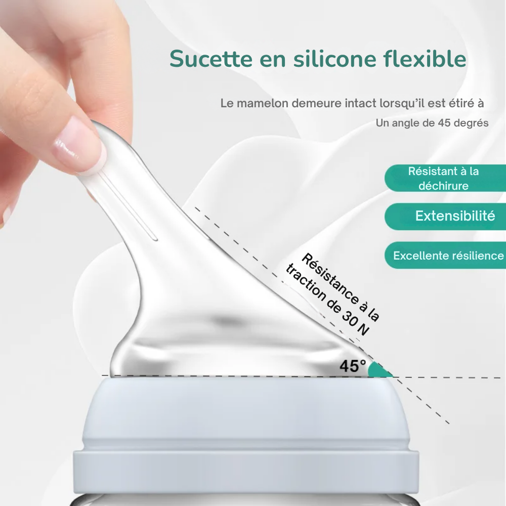 Biberon en Verre Col Large Anti-Coliques Sans BPA - visuel 3