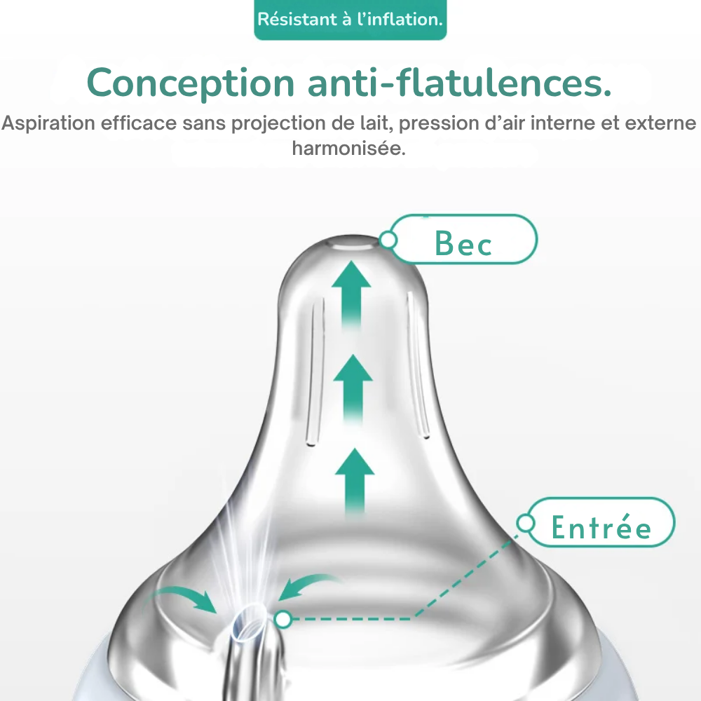 Biberon en Verre Col Large Anti-Coliques Sans BPA - visuel 4