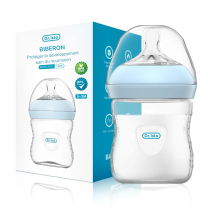 Biberon PP avec Poignée 150/240/330 ml - Bleu ou Rose, Sans BPA - Bleu - 150ml